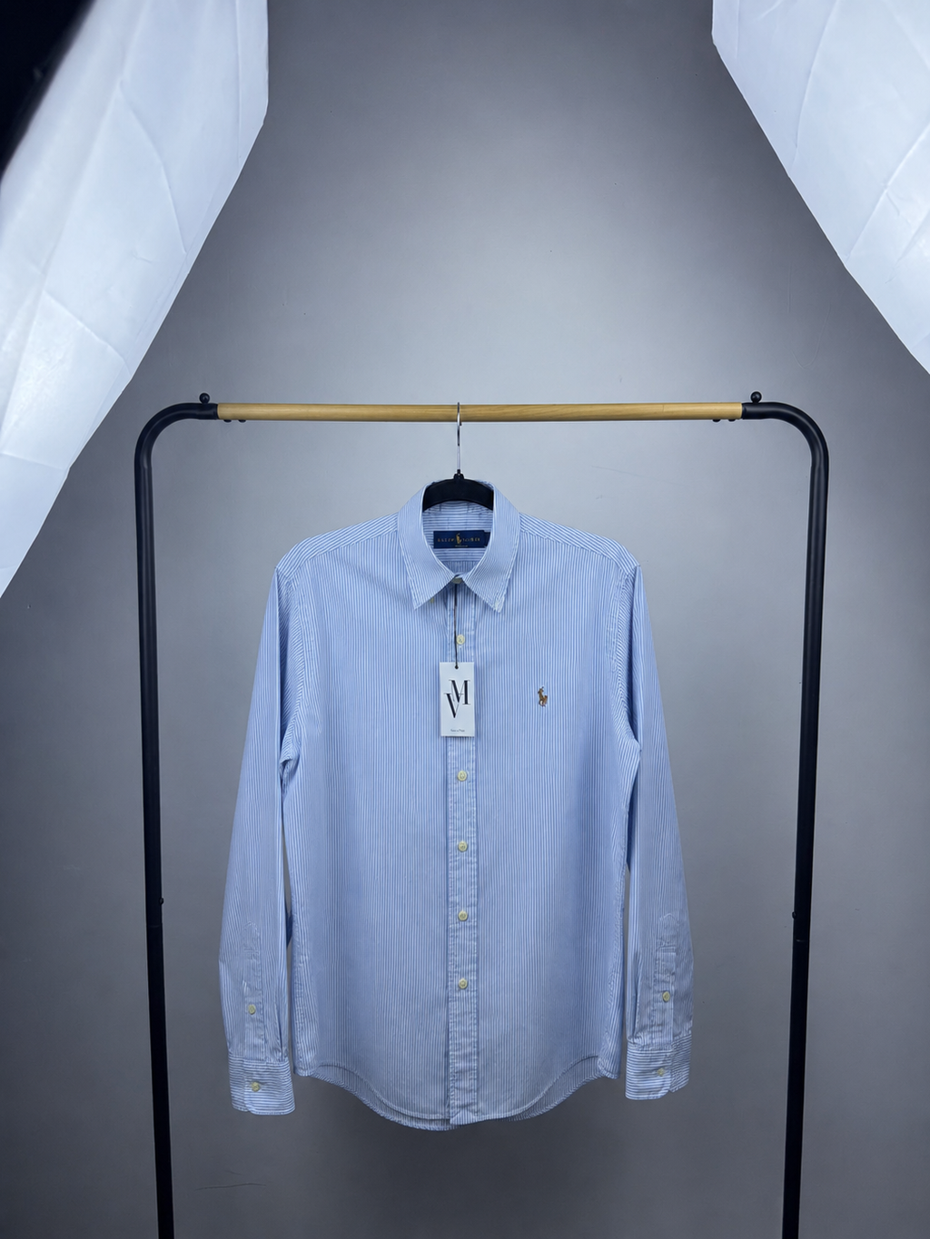 Maison Vallin|Chemise Ralph Lauren—Rayure Riviera Céleste
