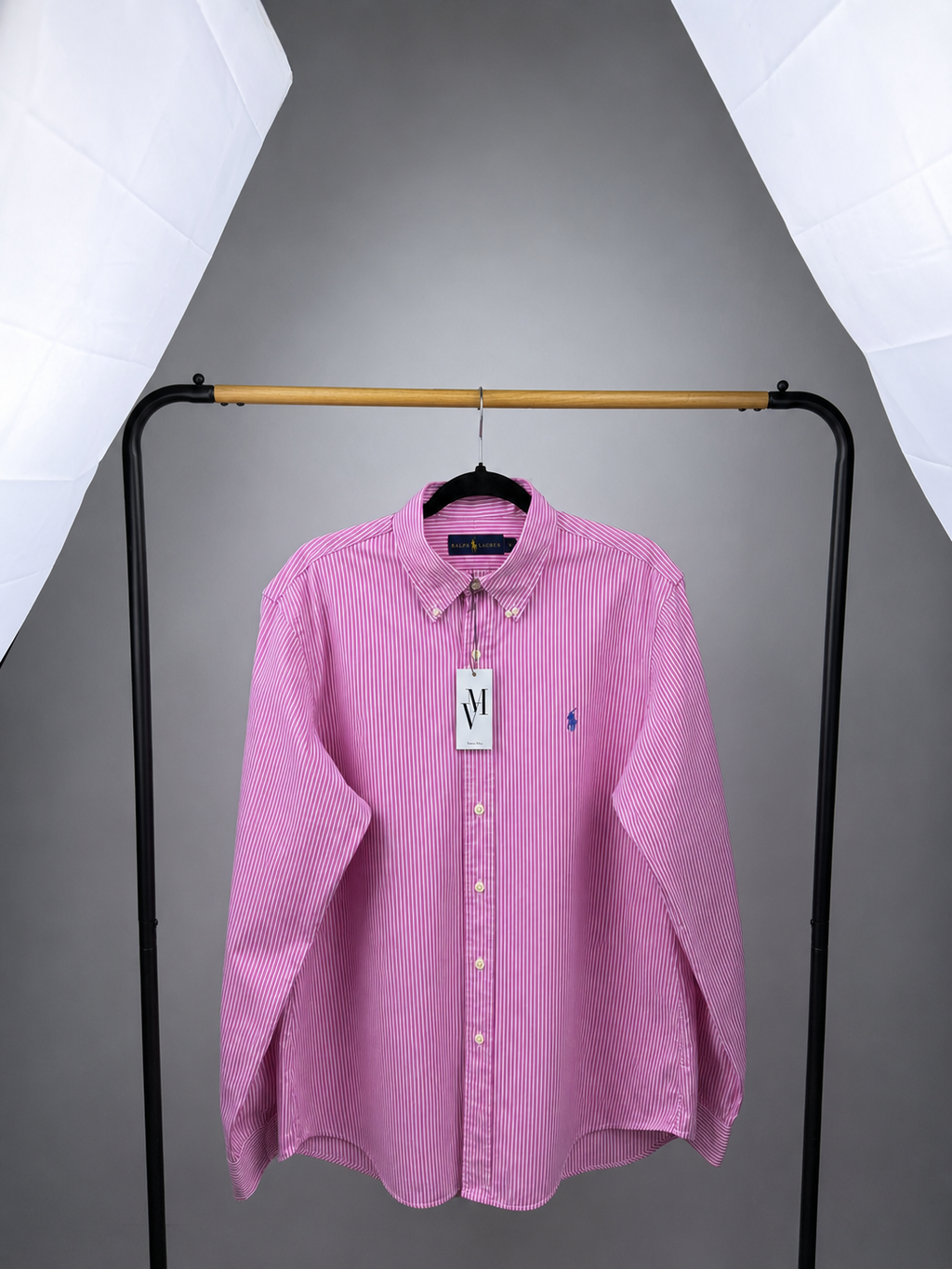 Maison Vallin|Chemise Ralph Lauren—Rayure rose Riviera