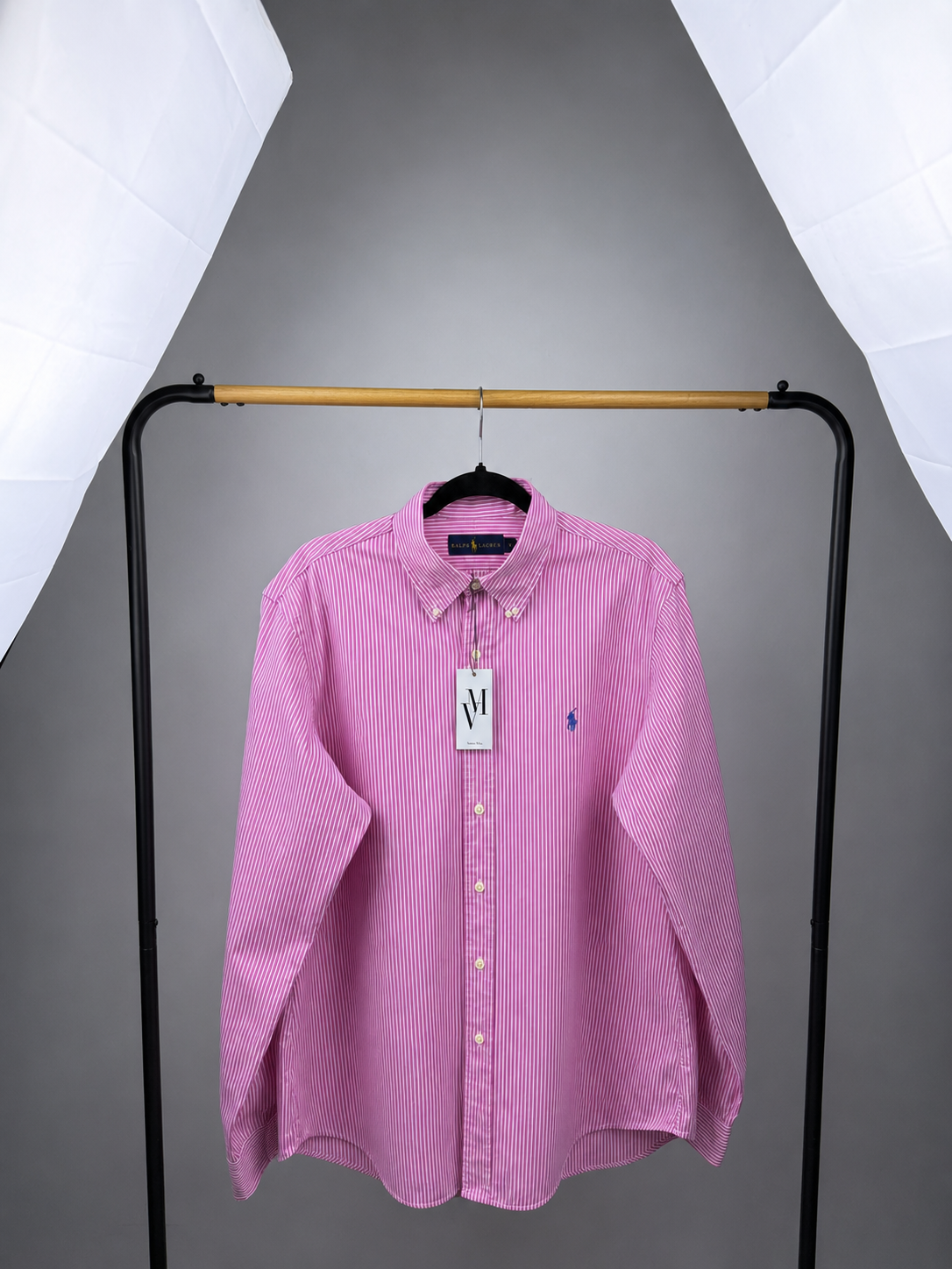 Maison Vallin|Chemise Ralph Lauren—Rayure rose Riviera
