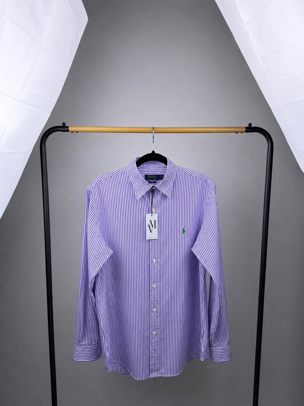 Maison Vallin|Chemise Ralph Lauren—Rayure violette Perle