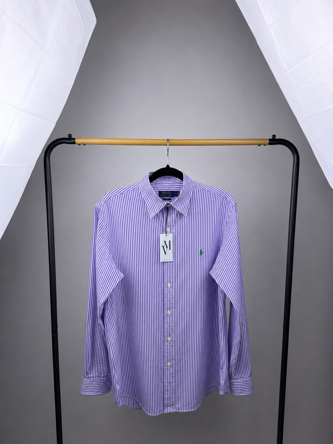 Maison Vallin|Chemise Ralph Lauren—Rayure violette Perle
