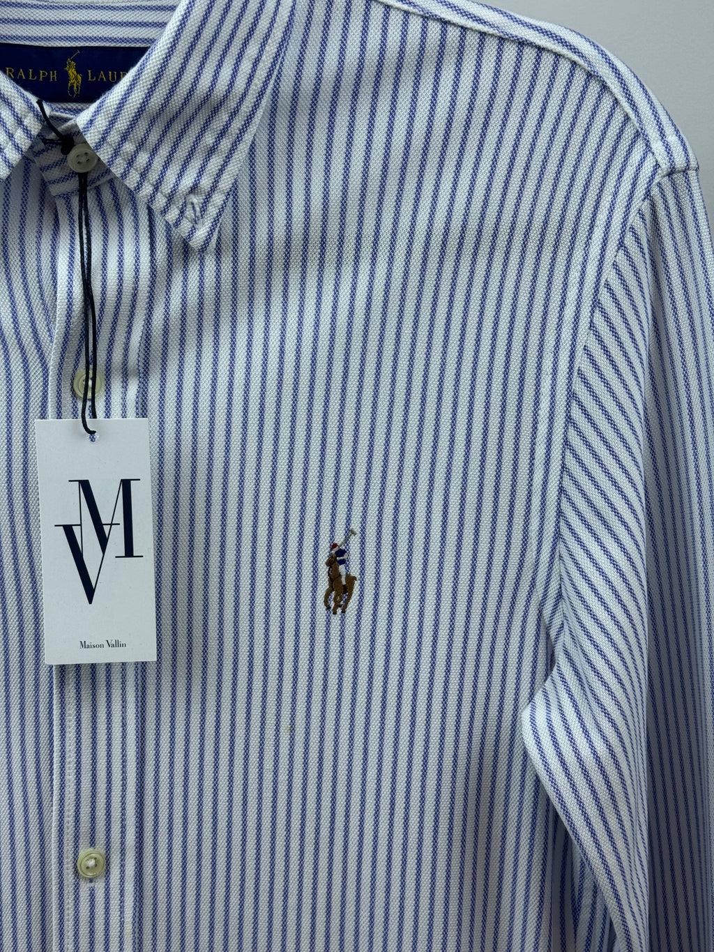 Maison Vallin|Chemise Ralph Lauren—Rayure matin Bleu