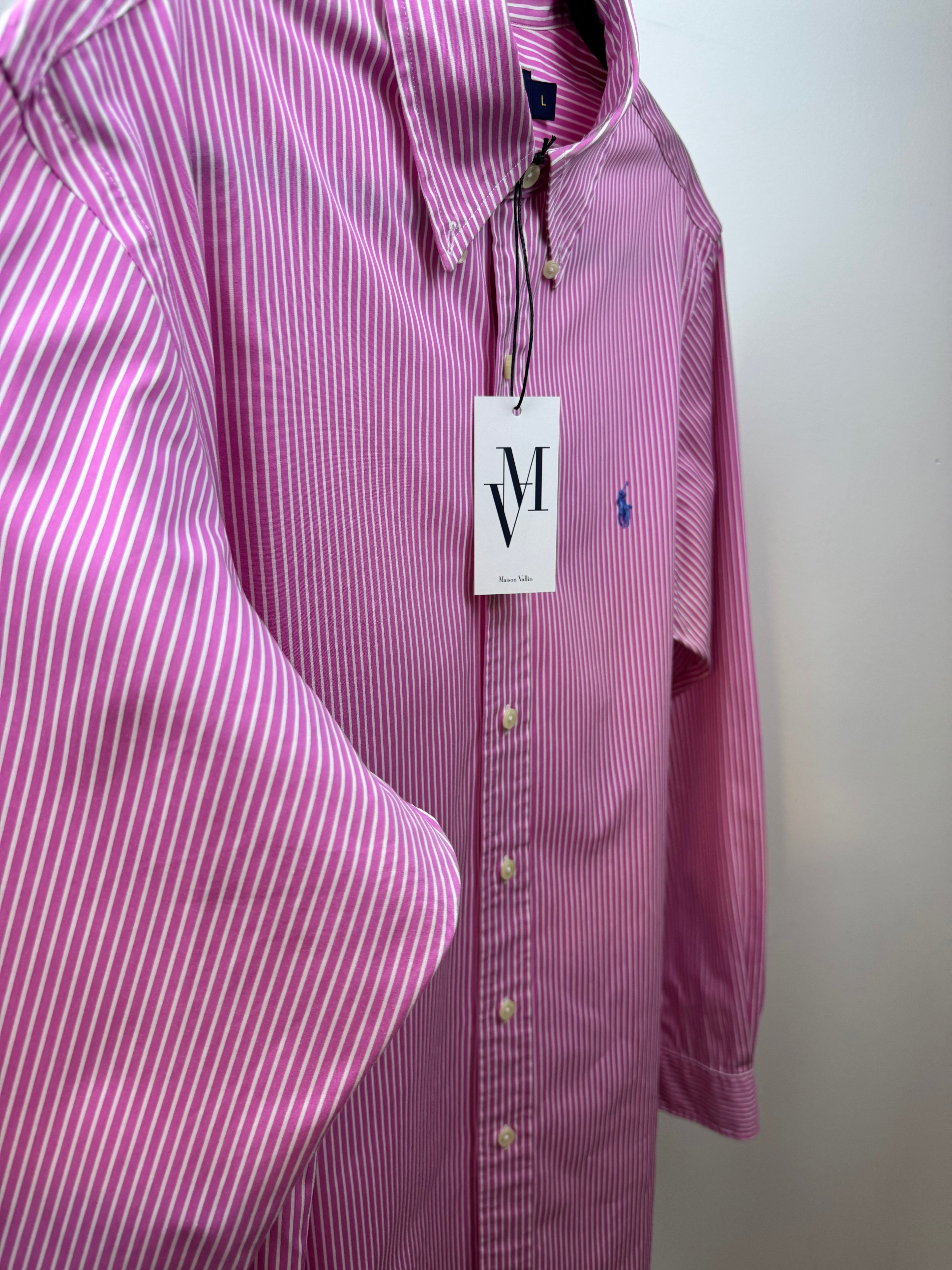 Maison Vallin|Chemise Ralph Lauren—Rayure rose Riviera