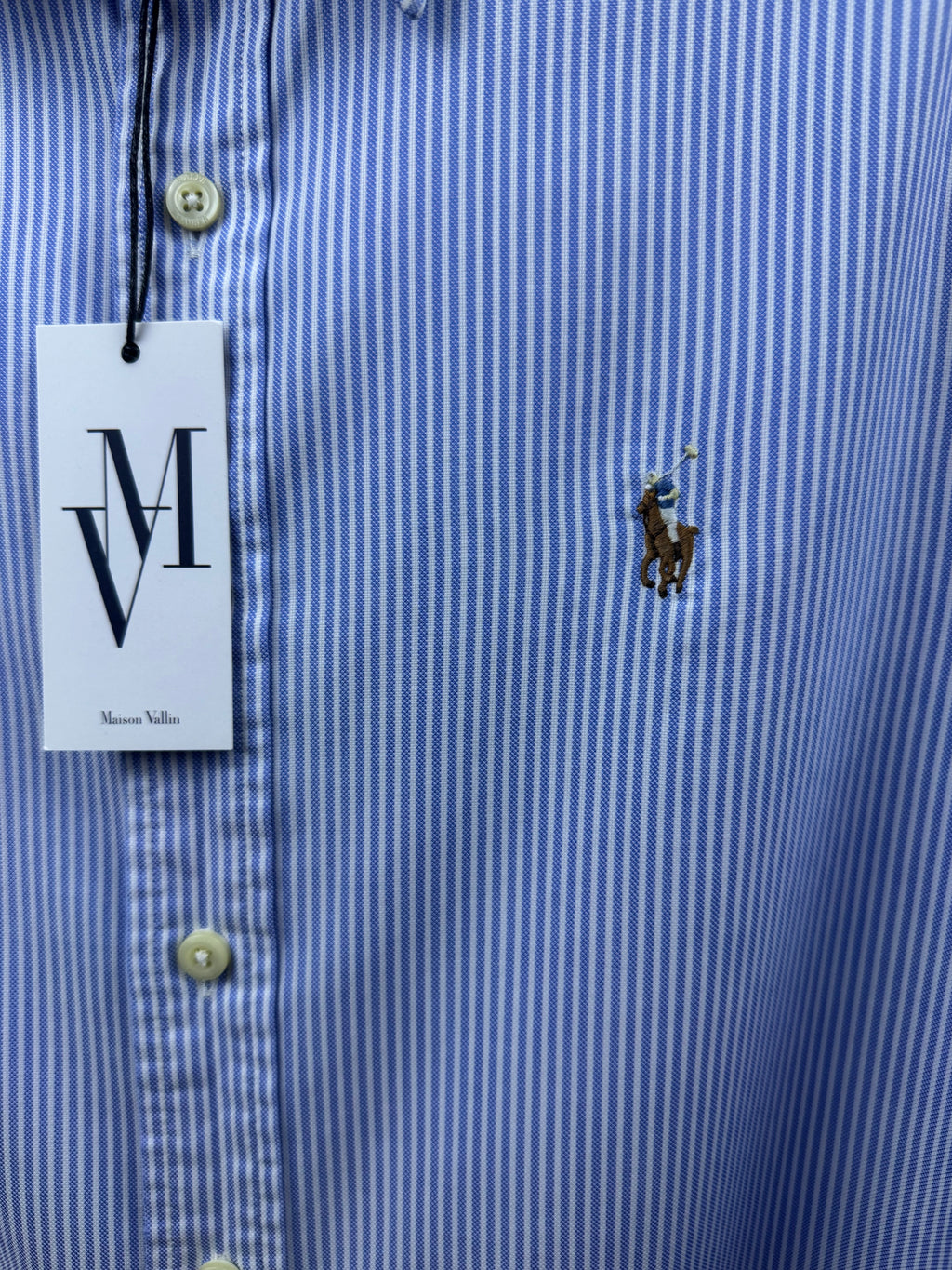 Maison Vallin|Chemise Ralph Lauren—Rayure Riviera Céleste