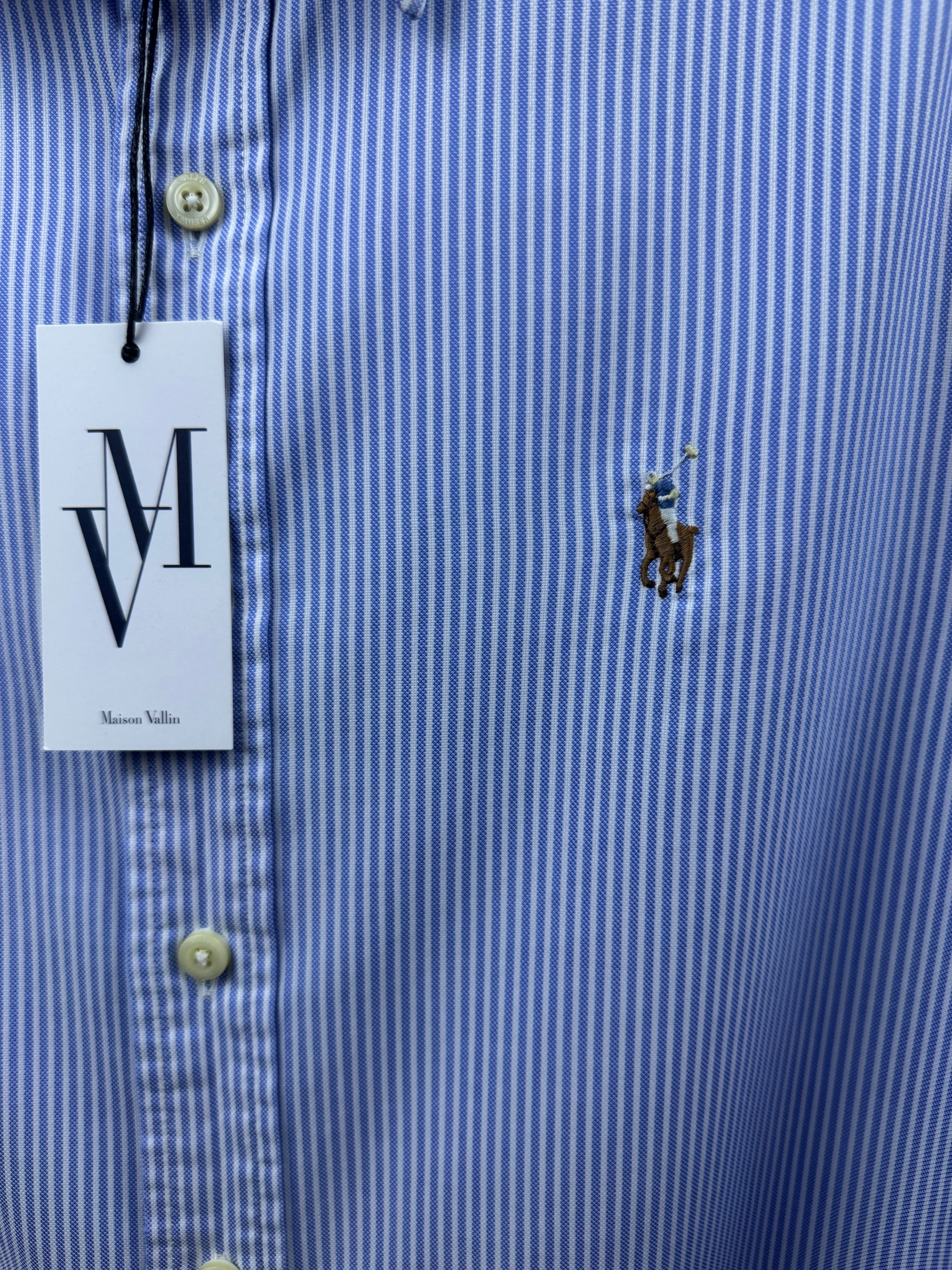 Maison Vallin|Chemise Ralph Lauren—Rayure Riviera Céleste